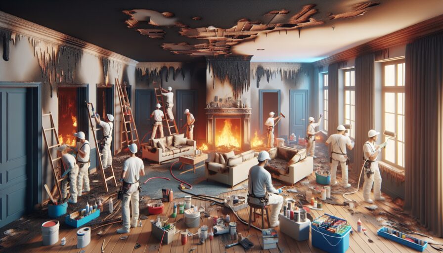 Restauración de daños por incendio