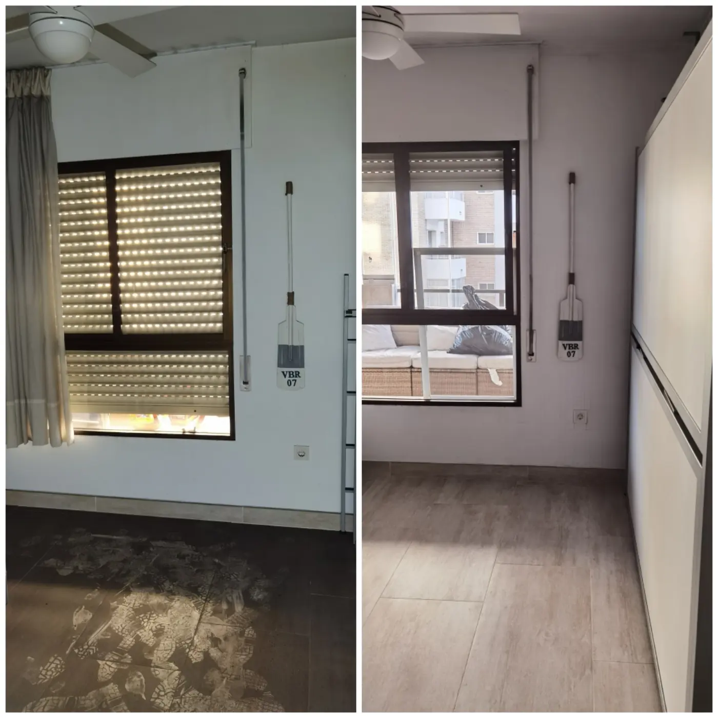 Antes y después de limpieza post incendio en Utrera - caso real 1