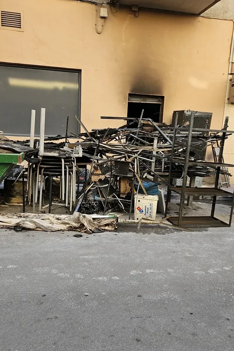 Limpieza post incendio en Alcorcón